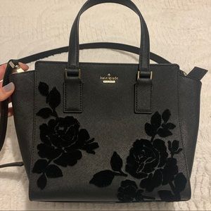 Kate Spade Black & Floral Satchel